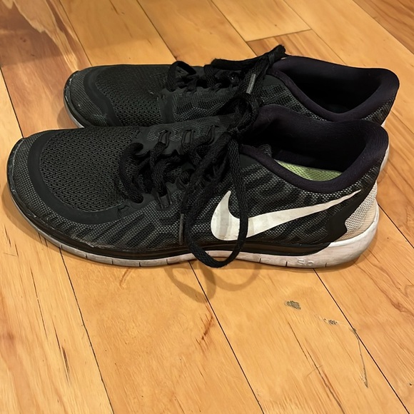 Nike Other - Nike free 5.0 black running shoes size us 5.5 youth, athletic shoes